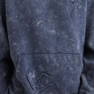 Heavyweight Acid Wash Vintage Tracksuits Custom Logo <b>Embroidery</b> Sweatpants and Hoodie <b>Set</b> Jogger <b>Set</b> - Product Image 4