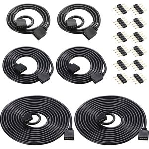 Kit di 6 Strisce LED Intelligenti con Cavo di Prolunga RGB a 4 Pin, Connettori per Strisce LED 5050 3528, Cavo a 4 Pin RGB LED, Set da 12 Pezzi - Product Image 2