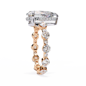 แหวนหมั้นเพชรทรงลูกแพร์ 3 กะรัต ผลิตในห้องปฏิบัติการ ยี่ห้อ Aries Jewel ตัวเรือนทอง 14K พร้อมใบรับรอง IGI ระดับ VS1 สี E เหมาะสำหรับวันครบรอบแต่งงาน - Product Image 6