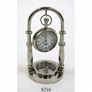 ที่ทับกระดาษทองเหลืองรูปโลกแก้วพร้อมนาฬิกา งานแกะสลักโลหะ ของตกแต่งบ้าน ราคาประหยัด - Product Image 6