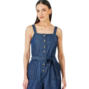 Mono vaquero de moda para mujer, casual, de pierna ancha, venta al por mayor de fábrica - Product Image 5
