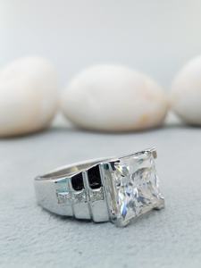 Anillo de Compromiso y Boda D'VINS JEWELS con Forma de Princesa, Corte Brillante, Color D, Chapado en Oro Rosa, Cultivado en Laboratorio - Product Image 3