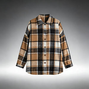 เสื้อแจ็คเก็ตเชิ้ตลายสก็อตผู้หญิงจาก Temu ลดราคาสุดฮอต แขนยาว ติดกระดุม ปกเสื้อแบบลา펠 ทรงหลวม ใส่สบาย เหมาะสำหรับฤดูใบไม้ผลิและฤดูใบไม้ร่วง - Product Image 2