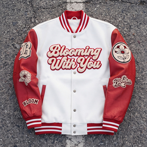Chaqueta Varsity Personalizada OEM para Hombre, Estilo Invernal, Bordado Chenille, Cuello Redondo, Botones, Chaqueta Varsity de Lana - Product Image 6