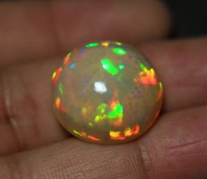 Honeycomb Petter Opal Cabochon 20.5x10.5mm Natural Ethiopian Welo Multi Color Brilliant Cut 24 Carat Super Fine Quality Gemstone - Product Image 1