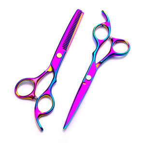 Kit de ciseaux de coiffure professionnels de 6,0 pouces en acier inoxydable, pointe aiguisée, pour la coupe et l'effilage des cheveux - Product Image 2