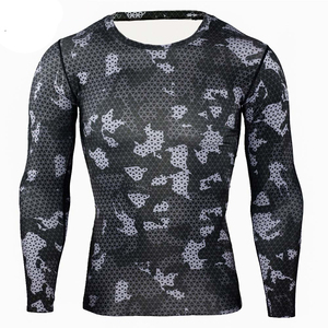 Hot Selling <b>Compression</b> <b>Shirts</b> For Adults Custom Spandex Polyester Breathable Plain White Gym Wear <b>Compression</b> T-<b>shirt</b> On Sale - Product Image 3