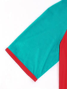 Men's Red And Teal <b>Raglan</b> Sleeve T-Shirt Quick Dry Slim Fit O-Neck Casual Short Sleeve Knitted Sport <b>Top</b> Two Tone Color T Shirts - Product Image 5