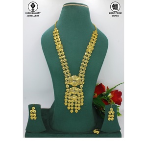Conjuntos de joyería de boda turca collar de flores joyería chapada en oro joyería 24K chapado en oro Dubai collar y pulsera conjunto indio - Product Image 1