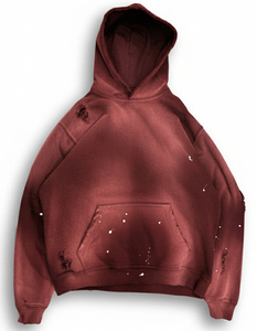 Sudadera con capucha extragrande Glory Custom Sun Fade con estampado serigrafiado y efecto desgastado, de algodón premium, para ropa urbana, unisex, OEM. - Product Image 6