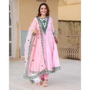 ENSEMBLE DE COSTUME ANARKALI BRODÉ Rose Blush TD-Rose Blush - Product Image 5