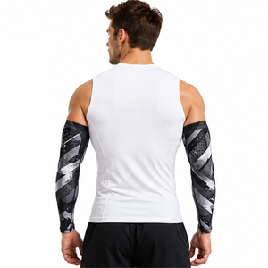 Manchons de compression pour hommes personnalisés pour le sport, la course, le cyclisme – Respirants, extensibles, de soutien et de protection pour l'entraînement athlétique - Product Image 2