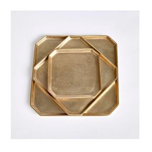 Plateau en acier inoxydable argenté et doré, design personnalisé, pour hôtel, restaurant, thé, café, fruits, plateau de service - Product Image 6