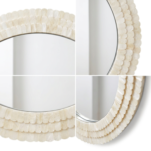 <b>Wall</b> <b>Mirror</b> Handmade Wholesale Custom OEM ODM Mother Of Pearl Bone Mosaic Round Decorative Hanging <b>Mirror</b> DECORYUG - Product Image 3