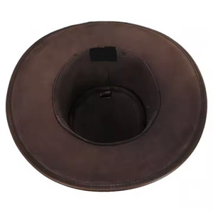 Chapeau Fedora en feutre de cowboy ajustable, personnalisable, en cuir, unisexe, de haute qualité, élégant, avec logo et couleur sur mesure, vente en gros - Product Image 6