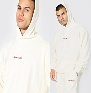 Conjunto de dos piezas con capucha para hombre, chándal con diamantes de imitación, Sudadera con capucha de talla grande - Product Image 3