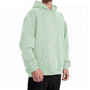 Sweat-shirts à capuche oversize pour hommes et couples, pull épais vintage délavé à l'acide avec doublure en molleton de coton doux - Product Image 2