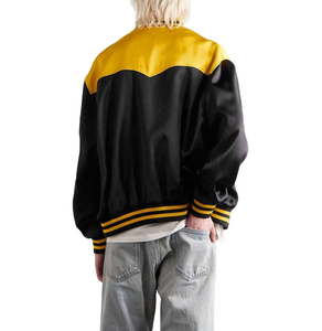 Wholesale Customizable High Quality <b>Men's</b> Satin Bomber <b>Jacket</b> Plain Dyed Breathable Eco-Friendly <b>Filling</b> OEM <b>Men's</b> <b>Jackets</b> - Product Image 6