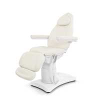 Fauteuil de salon de beauté multifonctionnel électrique réglable à 3 moteurs, lit de massage inclinable avec accoudoirs, table de massage haute densité