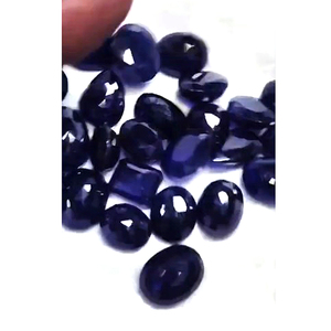 24 pièces de saphir bleu de Bangkok, ovales facettés de 11 mm à 16 mm, lot de 250 carats, Iroc Sales, saphir de haute qualité rempli de verre, pierre précieuse taillée - Product Image 1