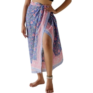 Women Resort Wear Sheer Chiffon <b>Sarong</b> <b>Wrap</b> Bikini Beach Cover Up - Product Image 1