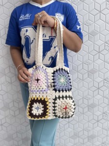 New Arrival Summer Beach Straw Bags Bohemian Crochet Tote Handmade Women Shoulder Bag Sea Grass <b>Square</b> Bag - Product Image 5