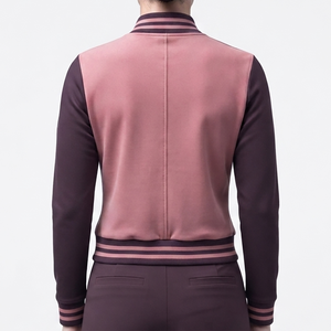 Vestes personnalisées de style universitaire en laine, cuir et coton, coupe-vent, col montant - Product Image 2