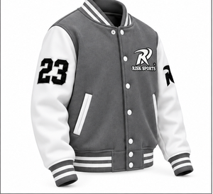 Veste varsity en laine pour homme, col rond, blocs de couleur, avec logo numéro 23 sur le devant/les manches gauche/droite, tissu polyester/coton - Product Image 4