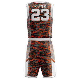 Uniformes de Baloncesto Personalizados Sublimados, de Malla Transpirable de Secado Rápido, 100% Poliéster, Antibacterianos y Ecológicos, sin Mangas - Product Image 3