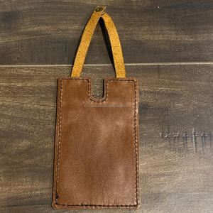 OEM Diseño Regalo de Boda Minimalista Real Genuino Mano Tooled Cuero Etiqueta Personalizada para Viajar Viaje Logotipo Impreso Etiqueta de Equipaje - Product Image 6