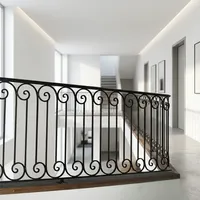 Rampe d'escalier traditionnelle en fonte, murale, résistante à la rouille, pour escaliers intérieurs