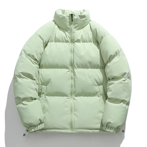 DENEZE SPORTS Manteau d'hiver épais à capuche coupe-vent à col montant à motif camouflage vert clair pour homme - Product Image 1