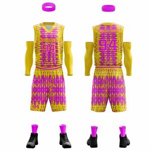 Professional Basketball Uniforms Full-Sublimation Custom Basketball Uniforms Sets for Wholesales - Product Image 5