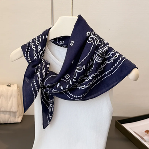 Paisley Print Cotton Feel Headscarf Spring Autumn Warm <b>Scarves</b> Neck Women Fashion Decoration Soft Foulard Bandana Winter 65*65cm - Product Image 3