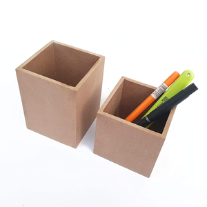 Customized Square Wooden Pen Holder & Pencil Stand Desktop Organizer with Calendar for Hotel Tables - Product Image 4