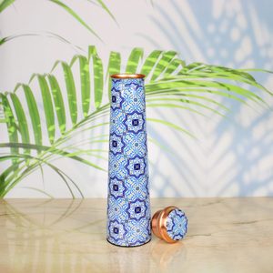 Bouteille d'eau en cuivre pur pour l'amélioration de la personnalité, idéale pour la maintenue de la vitalité, bouteille ayurvédique en cuivre pour boire. 99% Cuivre. - Product Image 4