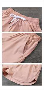 Mens Solid Color Plain Shorts Breathable Cotton Fabric <b>Elastic</b> Waist Casual Summer Comfort Wear Bottoms - Product Image 2
