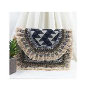 Bolso Tote Redondo de Yute Natural, Bolso de Compras Estilo Boho Hecho a Mano para Mujer - Product Image 6