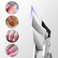 Coupe-ongles en acier inoxydable, lame incurvée, outil de manucure de précision, coupe-cuticules, portable, utilisation pour adultes, ergonomique
