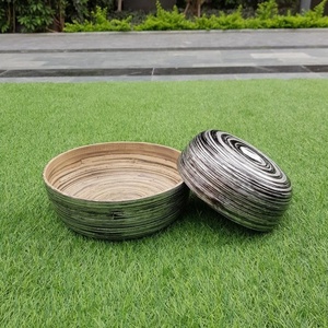 Juego de Tazones para Ensalada de Bambú Ecológico Clásico Pulido, el Más Vendido, 3 Piezas, Alta Calidad al por Mayor para Cocina Casera, Hecho en Hanói - Product Image 5