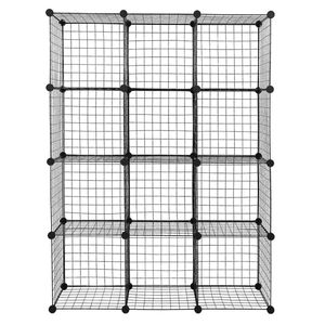 Organizzatore Modulare in Metallo a 12 Cubi, Scaffali Multifunzione in Rete Metallica, Unità di Stoccaggio Origami - Product Image 6