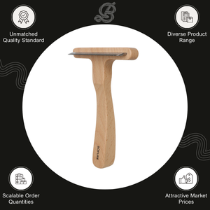 Offerta Esclusiva: Pettine Professionale in Legno di Faggio per la Toelettatura di Cani e Gatti, Modello Sofure L, di Alta Qualità - Product Image 3