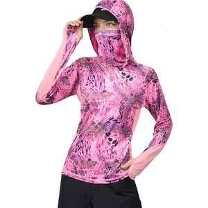 Lightweight Printed <b>Women's</b> <b>Running</b> Shirt With <b>Cap</b> Performance Long Sleeve UV Protection <b>Running</b> Outdoor Hiking Sports Shirt - Product Image 1
