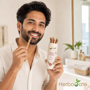 Bâtonnet de nettoyage dentaire à base de plantes de haute qualité au goût vanille, avec saveur vanille premium pour un bien-être buccal quotidien et - Product Image 1