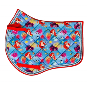 Ensemble de coussin de selle à imprimés de dessin animé/ensemble de coussin de selle à Sublimation schrracke avec cordon rouge doublure en bambou en polyester - Product Image 2