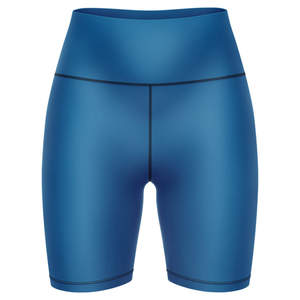 Shorts de sport pour femmes de haute qualité, personnalisables avec logo, 2-en-1, pour entraînement, yoga et course, motif uni, taille mi-haute, style cycliste - Product Image 5