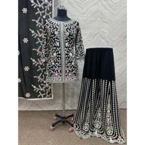 Garara et Fancy Dupatta avec Stone Hand Work Top en Taille 2XL - Product Image 4