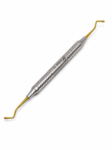 Pulidor dental profesional de doble bola de goma, recubierto de TiN, instrumento restaurador de doble extremo con mango hueco - Product Image 1
