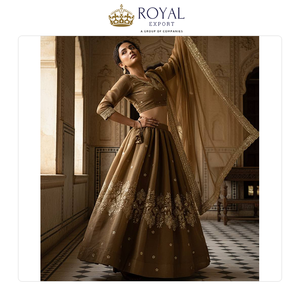 Unique Modern Designer <b>Wedding</b> Wear Collection of Indian Clothing <b>Tissue</b> silk with Beautiful Sequence Work Lehenga Choli - Product Image 5