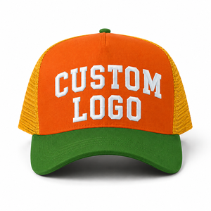 Custom <b>Foam</b> Front Trucker Hat Mesh Back Adjustable Snapback Private Label Wholesale Promotional Cap Manufacturer - Product Image 4